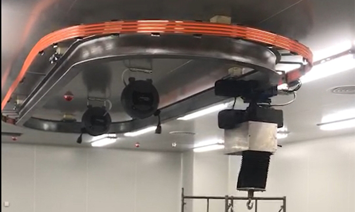 Electric KBK light circular track system