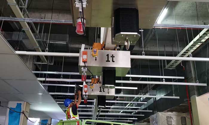 Class 100 clean room monorail crane