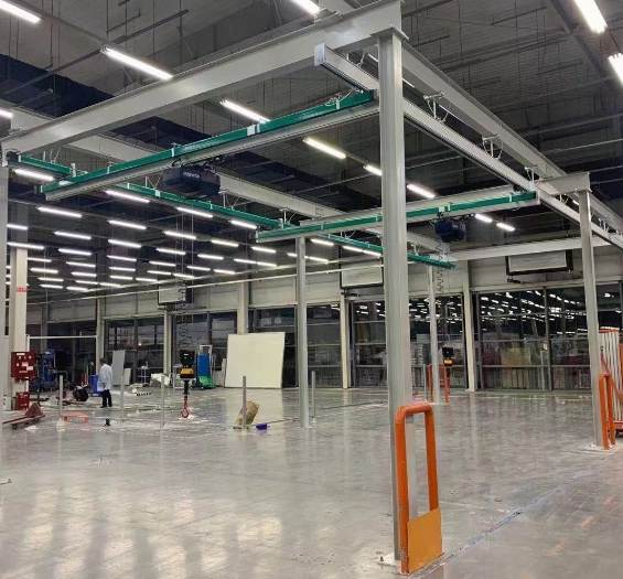 KBK aluminum rail system for factory automation